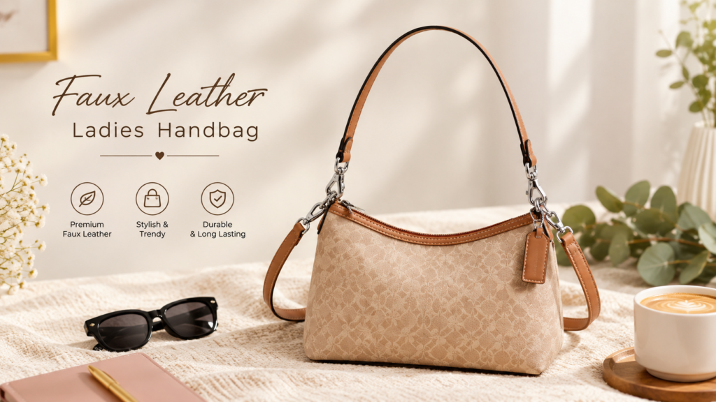 Faux Leather Ladies Handbag